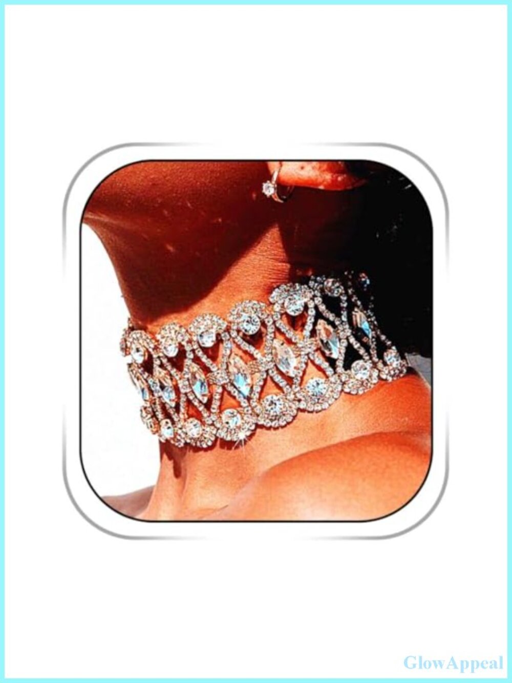 Rhinestone Crystal Choker Necklace Bridal Wedding Jewelry Accessories for Women